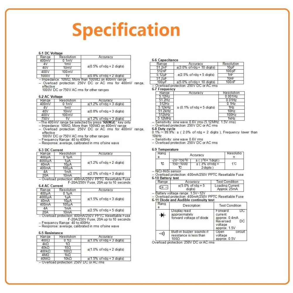 Vista lateral del multímetro digital HoldPeak HP-90EPD mostrando diseño compacto