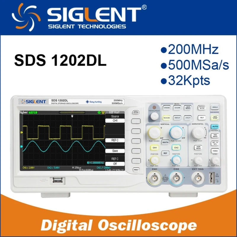 Digitalni osciloskop Siglent SDS1202DL 200MHz s TFT zaslonom u boji