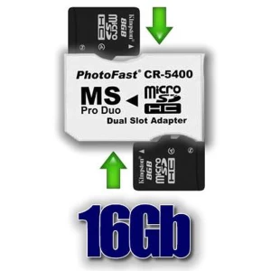 Pack adapter 2xmicroSDHC na MS Pro Duo 16GB za PSP i PSP Slim