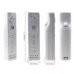 Vista frontal del mando Wii Remote blanco con Wiimotionplus