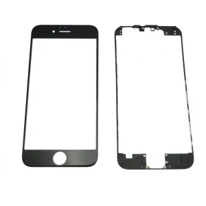 Crno staklo zaslona za iPhone 6 s ljepljivim okvirom
