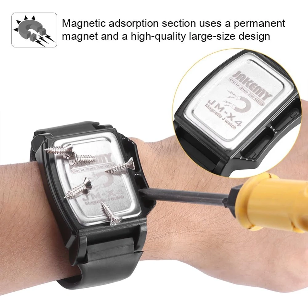 Pulsera imantada JM-X4 para almacenamiento temporal de piezas metálicas