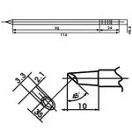 Aoyue LF-3BCM vrh lemilice s uključenim grijačem za stanice za lemljenje