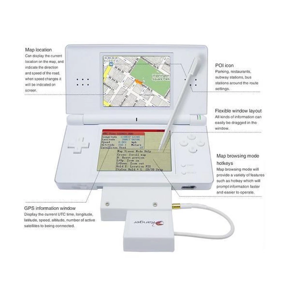 Ranger NDS GPS System za Nintendo DS Lite - inovativna GPS navigacija