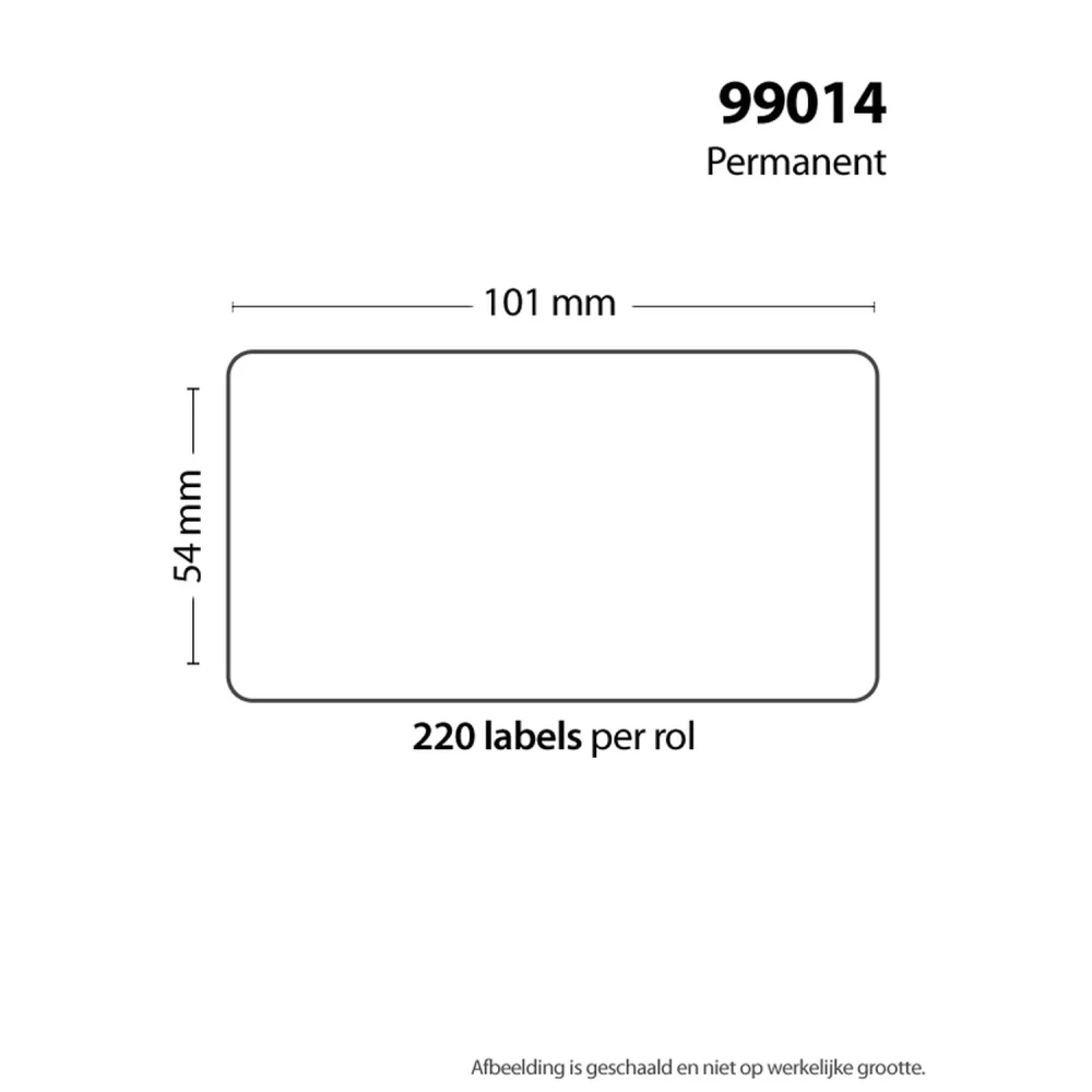 Rola od 220 ljepljivih etiketa 101x54mm kompatibilna s Dymo 99014