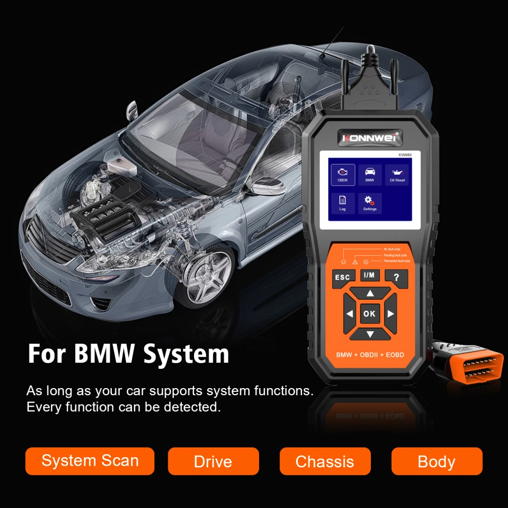 BMW dijagnostički skener Konnwei KW480 - OBD2 alat za BMW