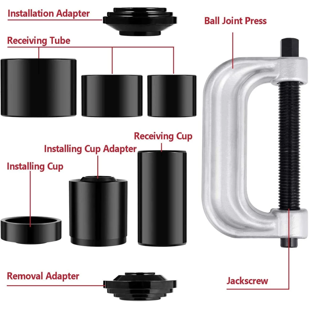 Set 10-dijelni izvlakač i uvlakač kugli i silentblokova 4x4 za terence