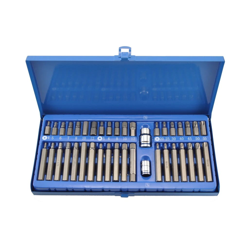 Set 40-dijelni Torx bitovi za šesterokutne vijke Bit 1/2'' 3/8'' za auto