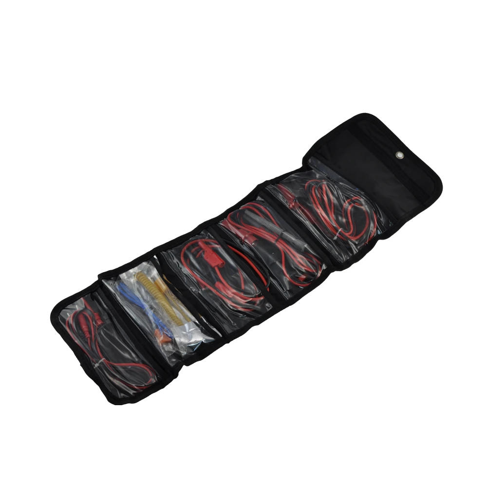 Set cables de prueba para multímetro Amass con sondas tipo K y bolsa de almacenamiento