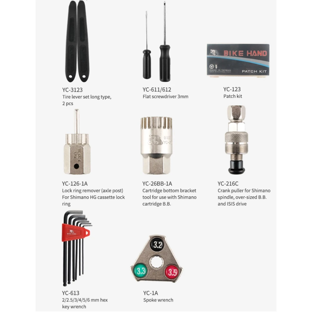 Set alata za bicikl 18 u 1 Bikehand - višenamjenski set