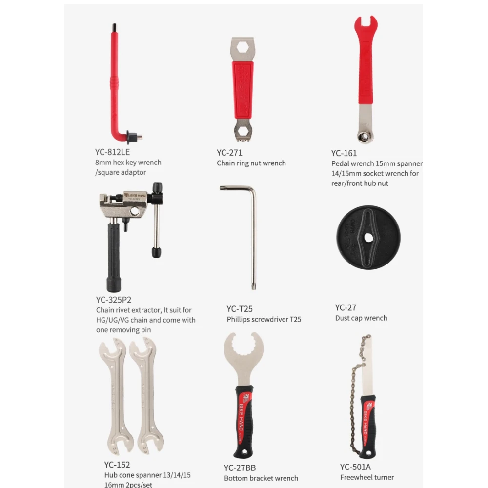 Set alata za bicikl 18 u 1 Bikehand - višenamjenski set