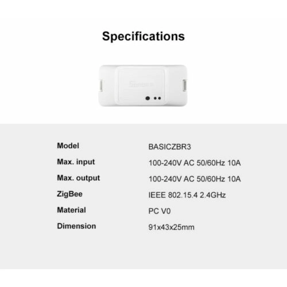 Sonoff Basic Zbr3 Zigbee Switch con dispositivos conectados