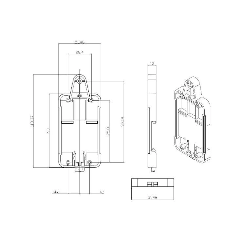 Tornillos incluidos para montaje del soporte Sonoff DR