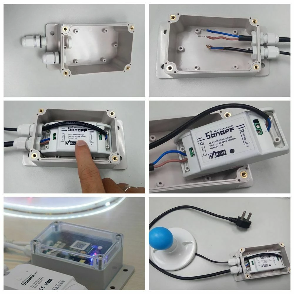 Sonoff IP66 caja impermeable con cierre seguro para protección