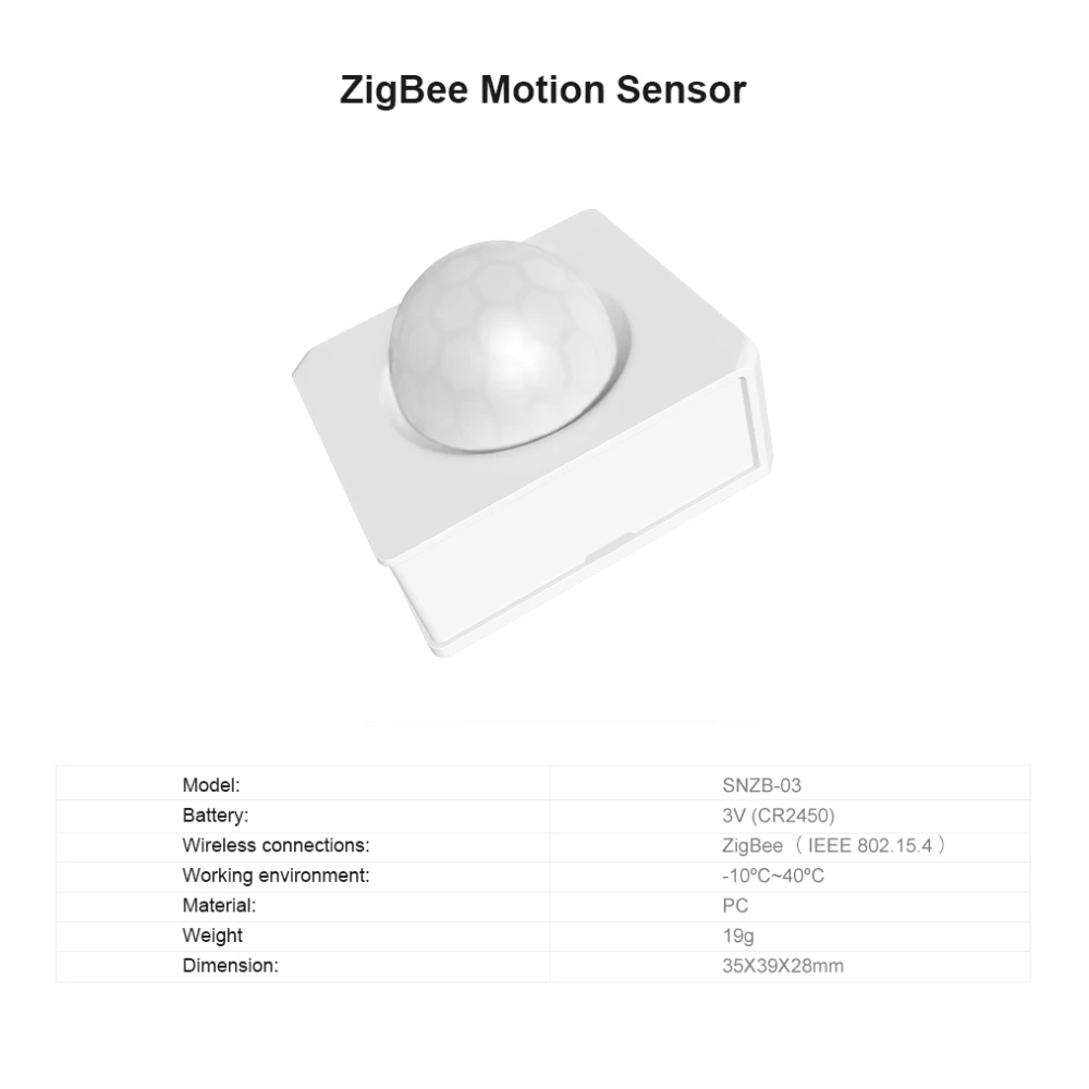 SONOFF SNZB-03 ZigBee senzor pokreta - pametna kontrola i precizno otkrivanje