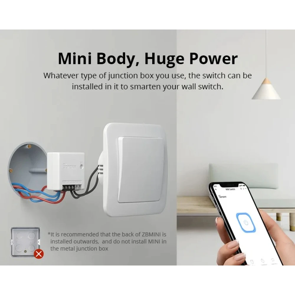 SONOFF ZBMINI ZigBee mini pametni prekidač za upravljanje rasvjetom 2-smjerni