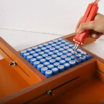 Soporte para soldadura por puntos de baterías 18650 con placa base de baquelita