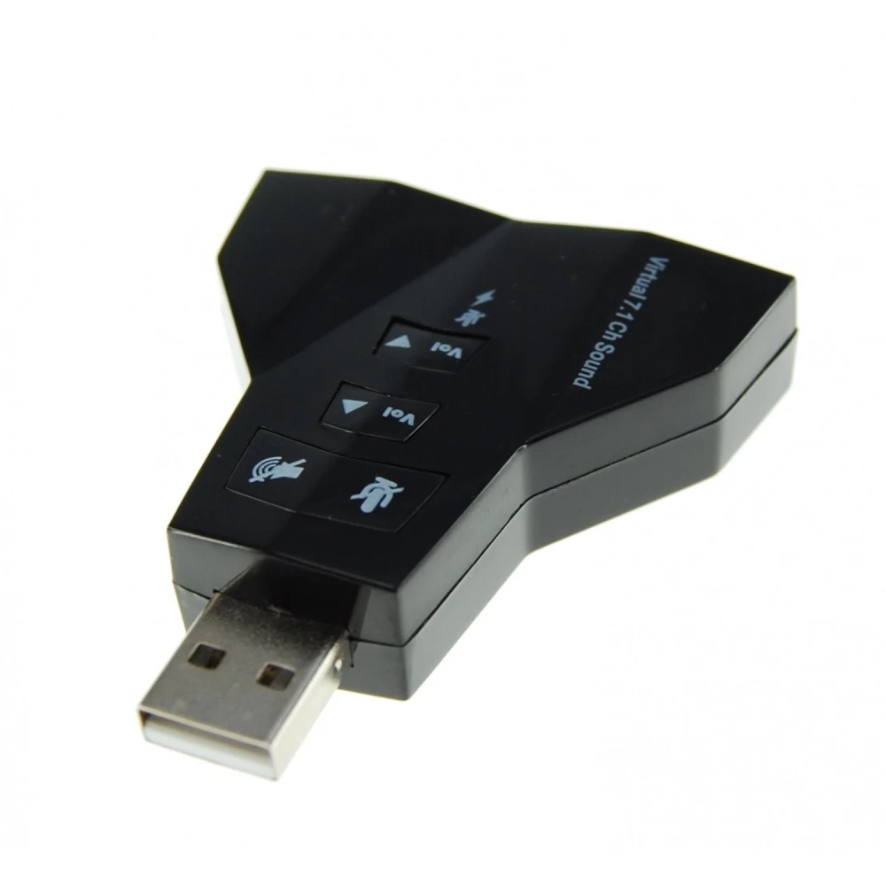 Tarjeta de sonido USB dual con conectores para micrófono y altavoces