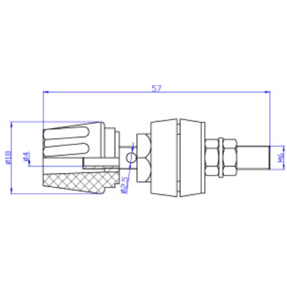 4 mm ženski terminali crveno crni 60V 50A pakiranje 2 Amass za panel