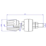 4 mm ženski terminali crveno crni 60V 50A pakiranje 2 Amass za panel