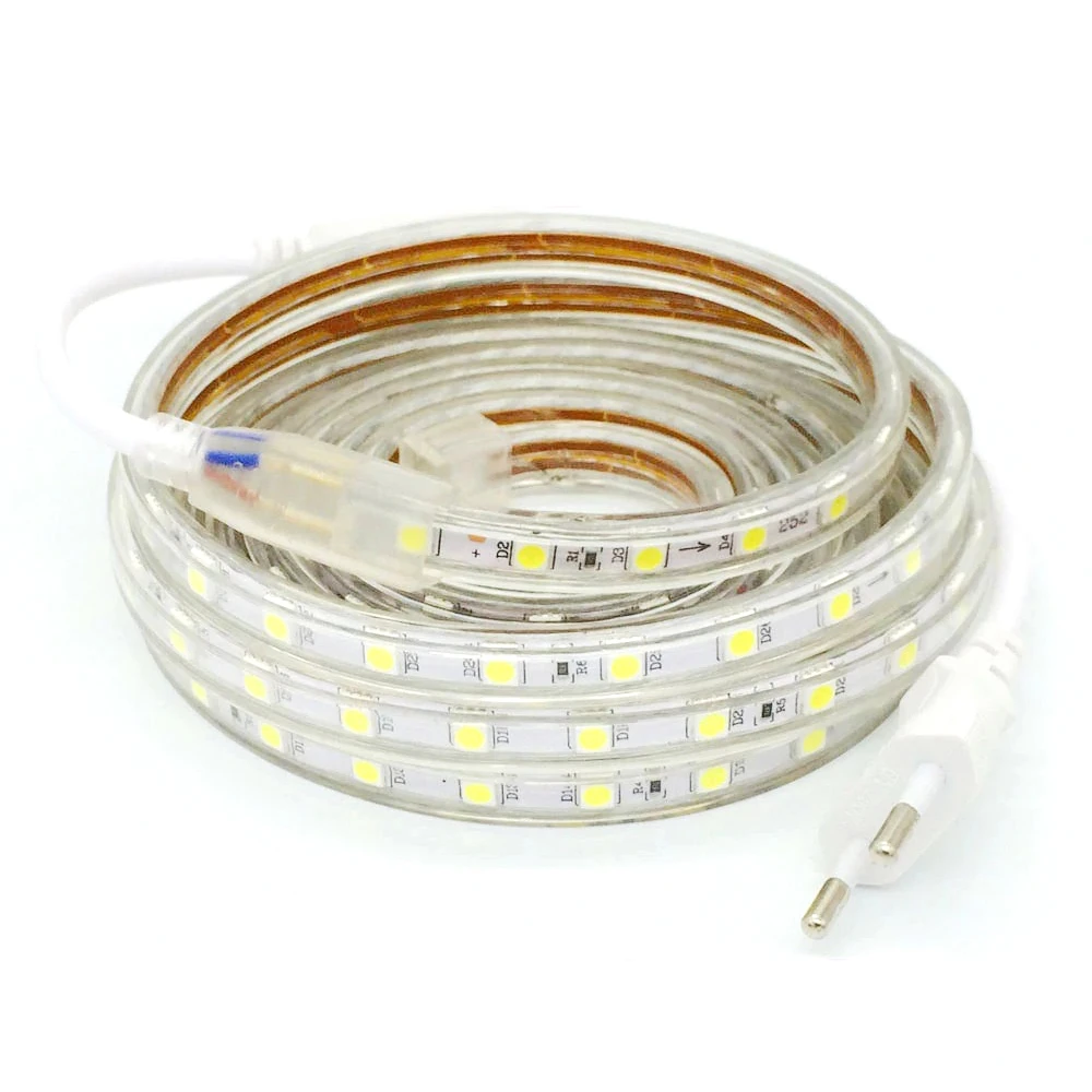 RGB LED traka 220V SMD5050 s 60 LED/m po mjeri - uključeno daljinsko upravljanje