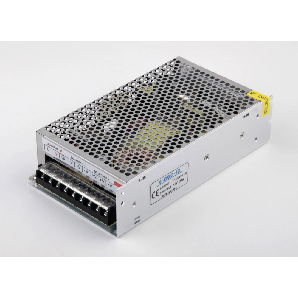 Transformador 12v 20a 240w regulable para sistemas de seguridad