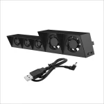 Vista lateral del ventilador refrigeración PS4 externo Turbo Cooler para Playstation 4