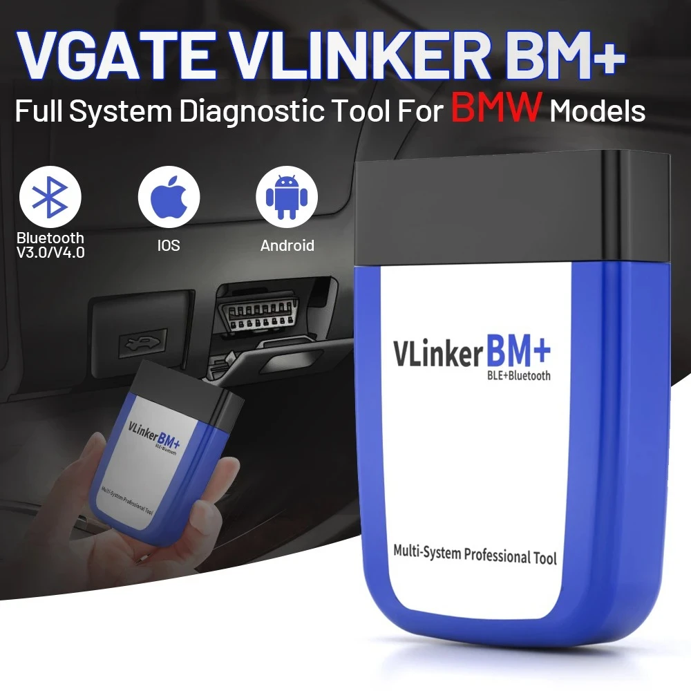 Vgate vLinker BM+ OBD2 Bluetooth skener za BMW i MINI