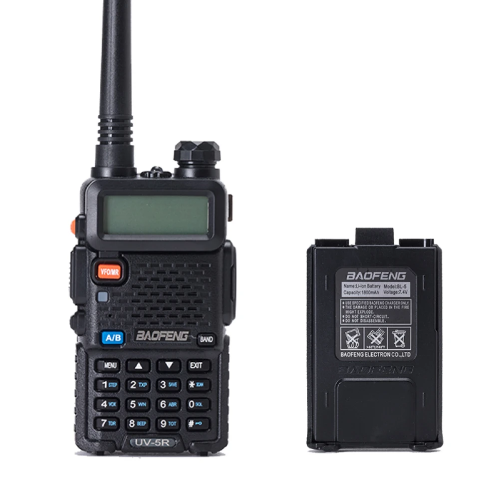 Walkie talkie Baofeng UV-5R 8W sa slušalicom i dual band VHF/UHF
