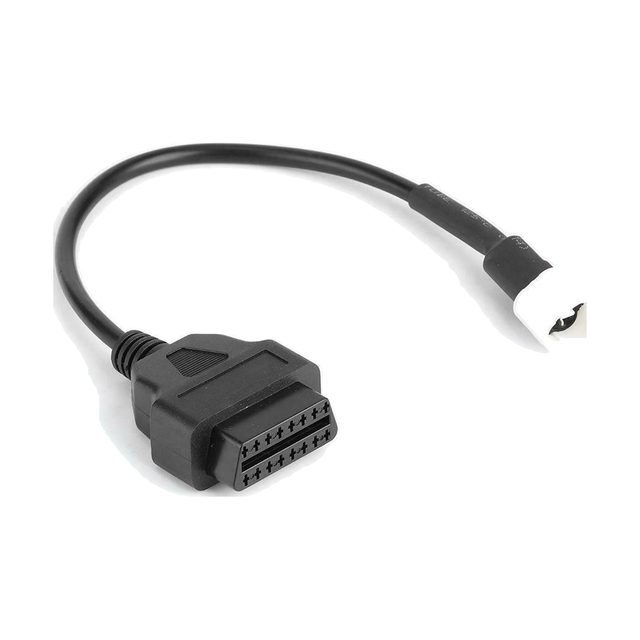 Adapterski kabel za motocikle Yamaha s bijelim 3-pinskim priključkom i crnim 16-pinskim OBD2 priključkom
